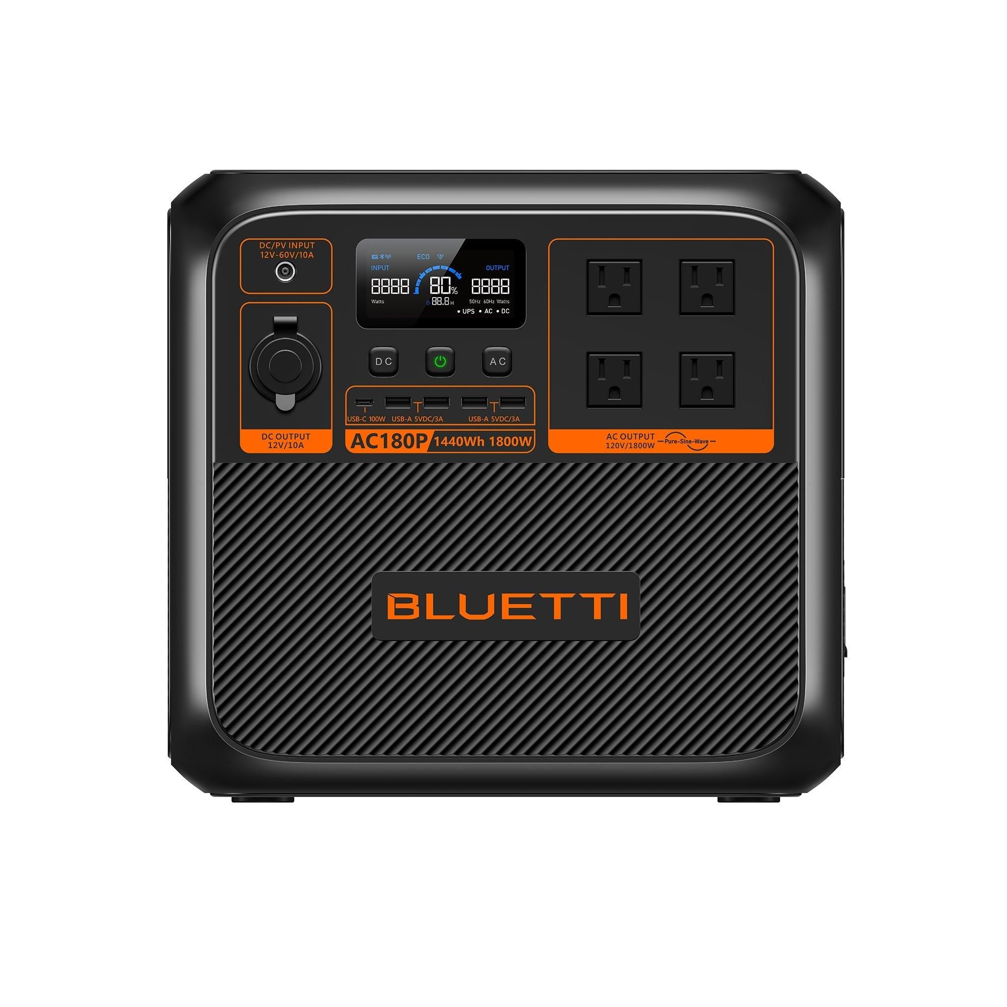 BLUETTI AC180P Portable Power Station Solar Generator - Green Vista Living