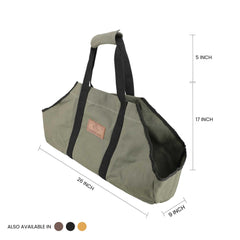 Boat Shape Canvas Firewood Log Carriers - Green Vista Living