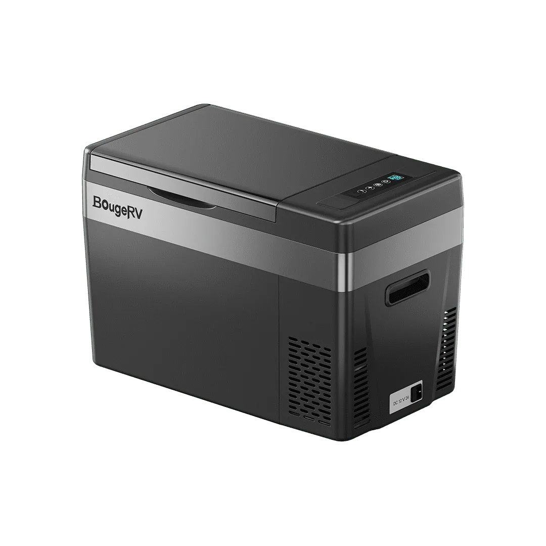 BougeRV 12V 30 Quart (28L) Portable Car Fridge Black - Green Vista Living
