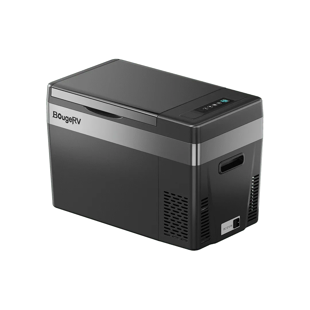 BougeRV 12V 30 Quart (28L) Portable Car Fridge Black - Green Vista Living