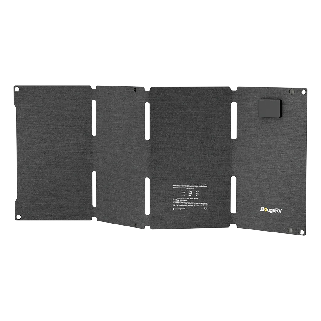 BougeRV 50W Fiberglass Flexible Portable Solar Panel - Green Vista Living