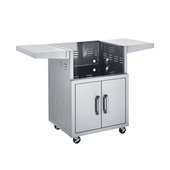 Broilmaster 26" Stainless Steel Cart with 2 Doors and 2 Fold-Down Side Shelves