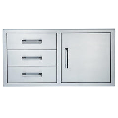 Broilmaster 42" Stainless Steel Horizontal Single Door with Triple Drawer- Built-In