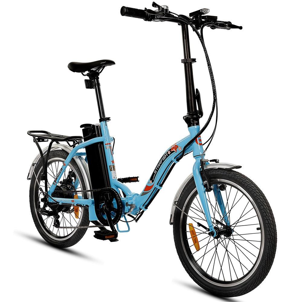 UL Certified-Ecotric 20inch Blue Starfish portable and folding electric bike - Green Vista Living