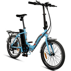 UL Certified-Ecotric 20inch Blue Starfish portable and folding electric bike - Green Vista Living