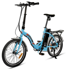 UL Certified-Ecotric 20inch Blue Starfish portable and folding electric bike - Green Vista Living