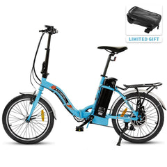UL Certified-Ecotric 20inch Blue Starfish portable and folding electric bike - Green Vista Living