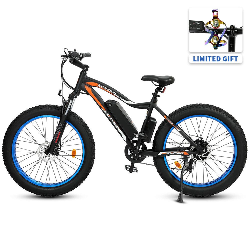 UL Certified-Ecotric Rocket Fat Tire Beach Snow Electric Bike - Blue - Green Vista Living