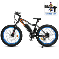 UL Certified-Ecotric Rocket Fat Tire Beach Snow Electric Bike - Blue - Green Vista Living