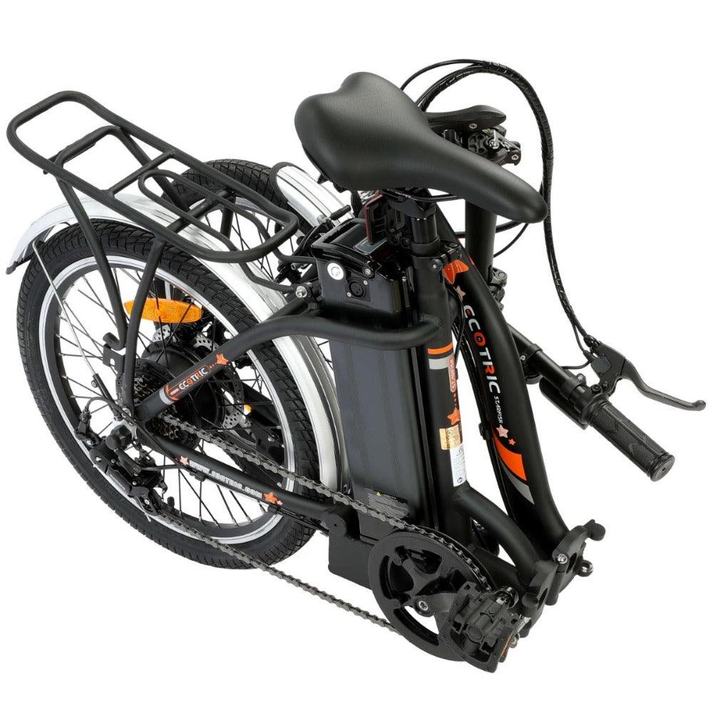 UL Certified-Ecotric Starfish 20inch portable and folding electric bike - Matt Black - Green Vista Living