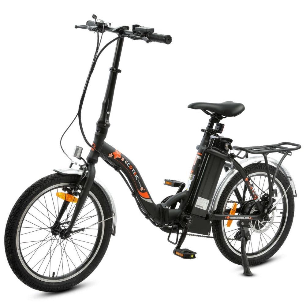 UL Certified-Ecotric Starfish 20inch portable and folding electric bike - Matt Black - Green Vista Living