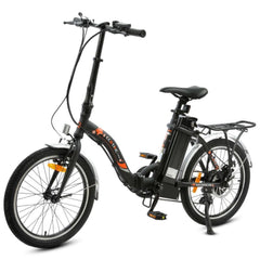 UL Certified-Ecotric Starfish 20inch portable and folding electric bike - Matt Black - Green Vista Living