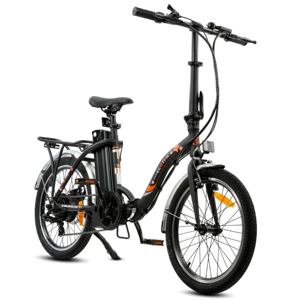 UL Certified-Ecotric Starfish 20inch portable and folding electric bike - Matt Black - Green Vista Living