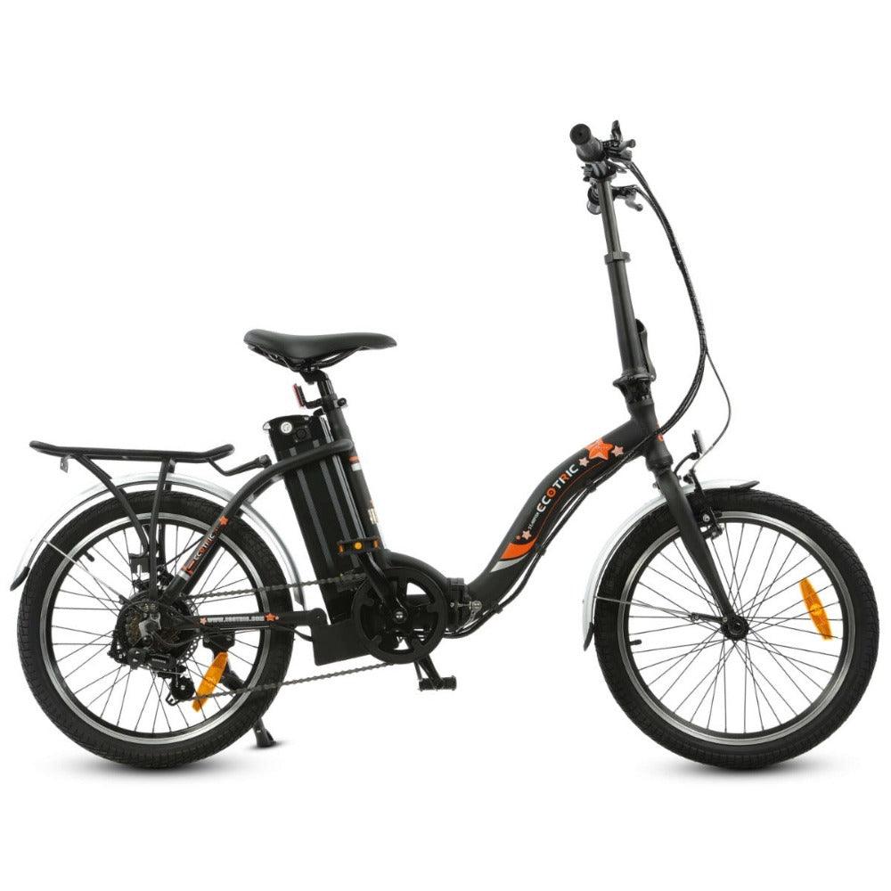 UL Certified-Ecotric Starfish 20inch portable and folding electric bike - Matt Black - Green Vista Living