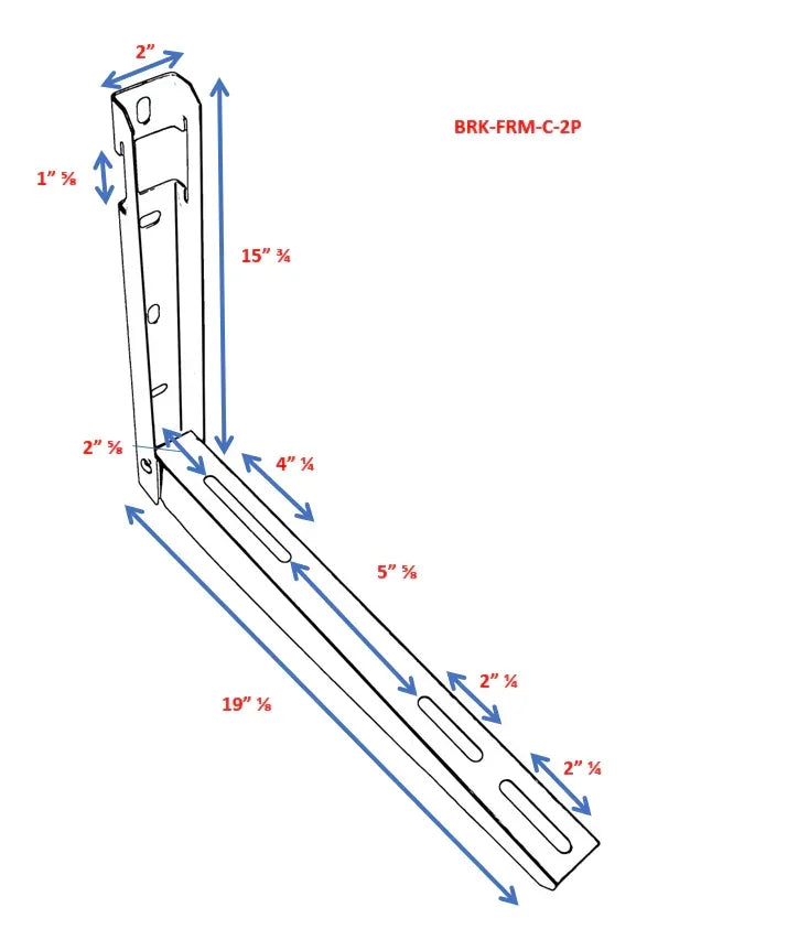 Folding Mounting Bracket for Mini Split Unit with Leveler - Green Vista Living