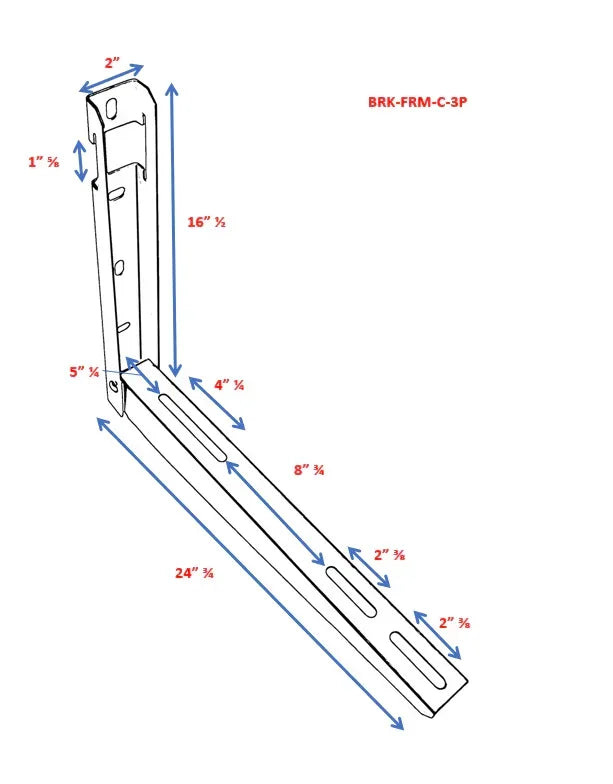 Folding Mounting Bracket for Mini Split Unit with Leveler - Green Vista Living