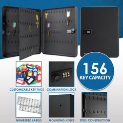 Barska 156 Capacity Fixed Position Key Cabinet with Combination Lock