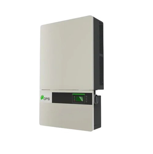 CPS wall-mounted solar inverter with digital display and ventilation panel