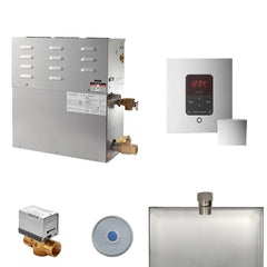 Mr. Steam CT6E (iTempoPlus) 6 kW (6000 W) Steam Shower Generator Package with iTempoPlus Control in Square Polished Chrome - Green Vista Living