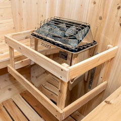 Dundalk Leisurecraft Canadian Timber 4-5 Person Tranquility Outdoor Traditional Barrel Sauna - Green Vista Living