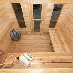 Dundalk Leisurecraft Canadian Timber Georgian Cabin Sauna with Porch | 6 Persons - Green Vista Living