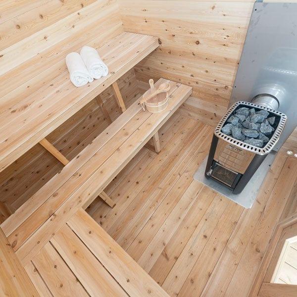 Dundalk Leisurecraft Canadian Timber Georgian Cabin Sauna with Porch | 6 Persons - Green Vista Living