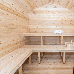 Dundalk Leisurecraft Canadian Timber Georgian Cabin Sauna with Porch | 6 Persons - Green Vista Living