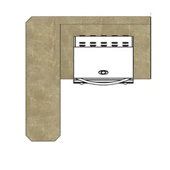 Cal Flame Maui Q 4 Ft. L-Shaped BBQ Grill Island - BBK401 - Green Vista Living