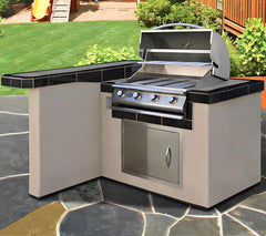 Cal Flame Maui Q 4 Ft. L-Shaped BBQ Grill Island - BBK401 - Green Vista Living