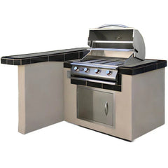 Cal Flame Maui Q 4 Ft. L-Shaped BBQ Grill Island - BBK401 - Green Vista Living