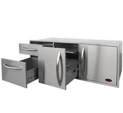 Cal Flame 52 Inch Door & Drawers Complete Utility Storage Set - BBQ07909 - Green Vista Living