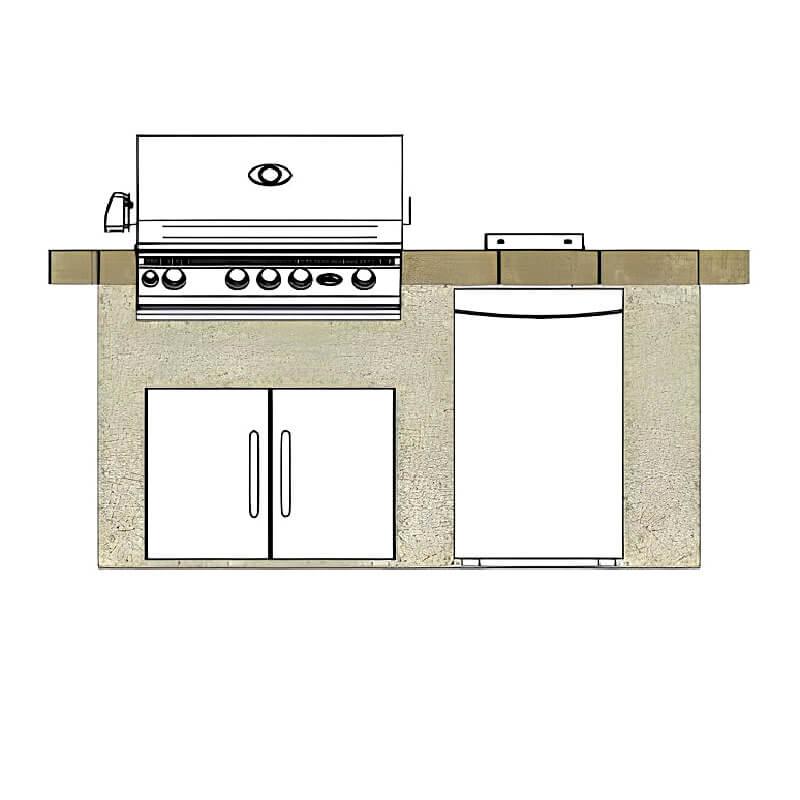 Cal Flame Pacifica Q 7 Ft. BBQ Grill Island - BBK701 - Green Vista Living