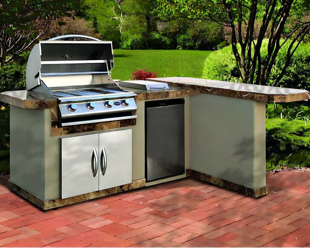 Cal Flame Malibu Q 8 Ft. L-Shaped BBQ Grill Island - BBK-830 - Green Vista Living
