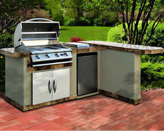 Cal Flame Malibu Q 8 Ft. L-Shaped BBQ Grill Island - BBK-830 - Green Vista Living