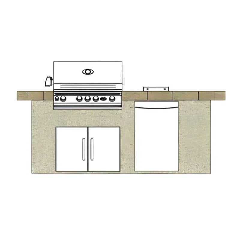 Cal Flame Avalon Q 8 Ft. L-Shaped BBQ Grill Island - BBK820 - Green Vista Living