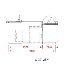 Cal Flame Carmel Q 8 Ft. L-Shaped Outdoor BBQ Kitchen Island - BBK870 - Green Vista Living