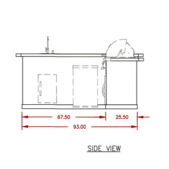 Cal Flame Carmel Q 8 Ft. L-Shaped Outdoor BBQ Kitchen Island - BBK870 - Green Vista Living