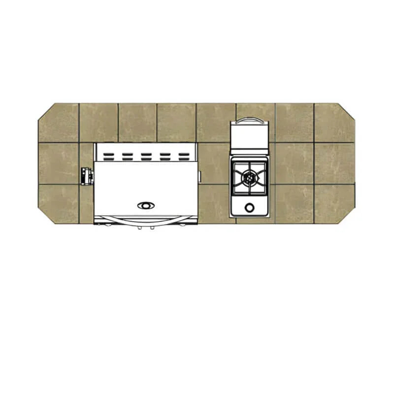 Cal Flame Bel Air Q 8 Ft. BBQ Grill Island - BBK810 - Green Vista Living