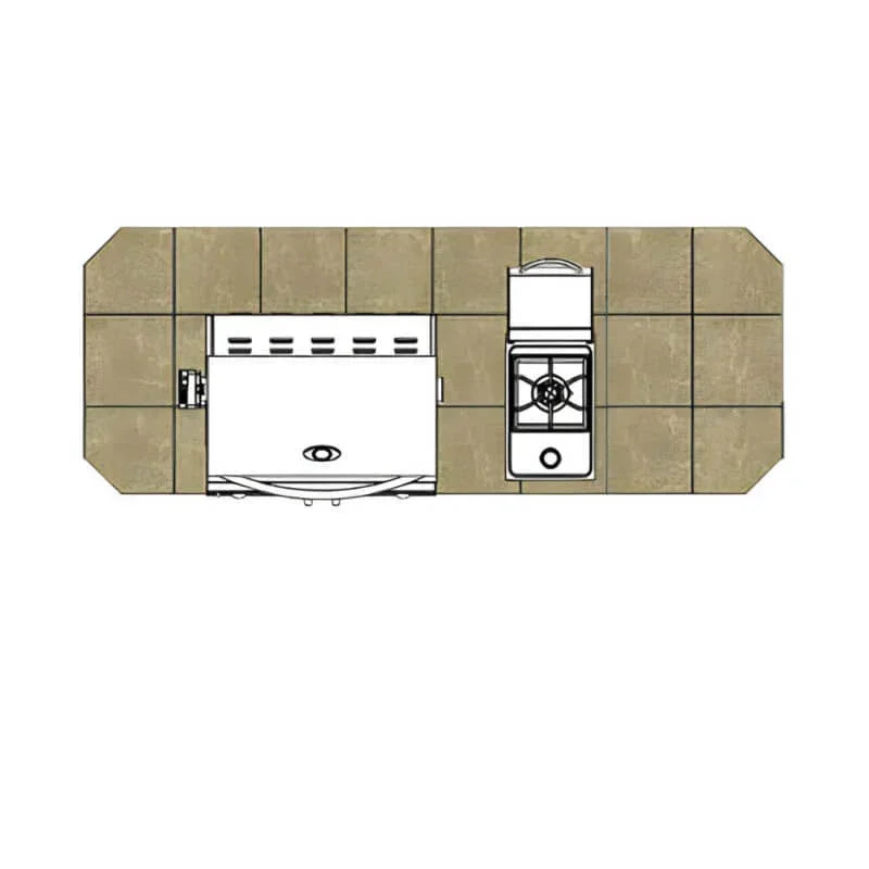 Cal Flame Bel Air Q 8 Ft. BBQ Grill Island - BBK810 - Green Vista Living