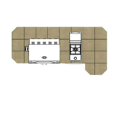Cal Flame Avalon Q 8 Ft. L-Shaped BBQ Grill Island - BBK820 - Green Vista Living