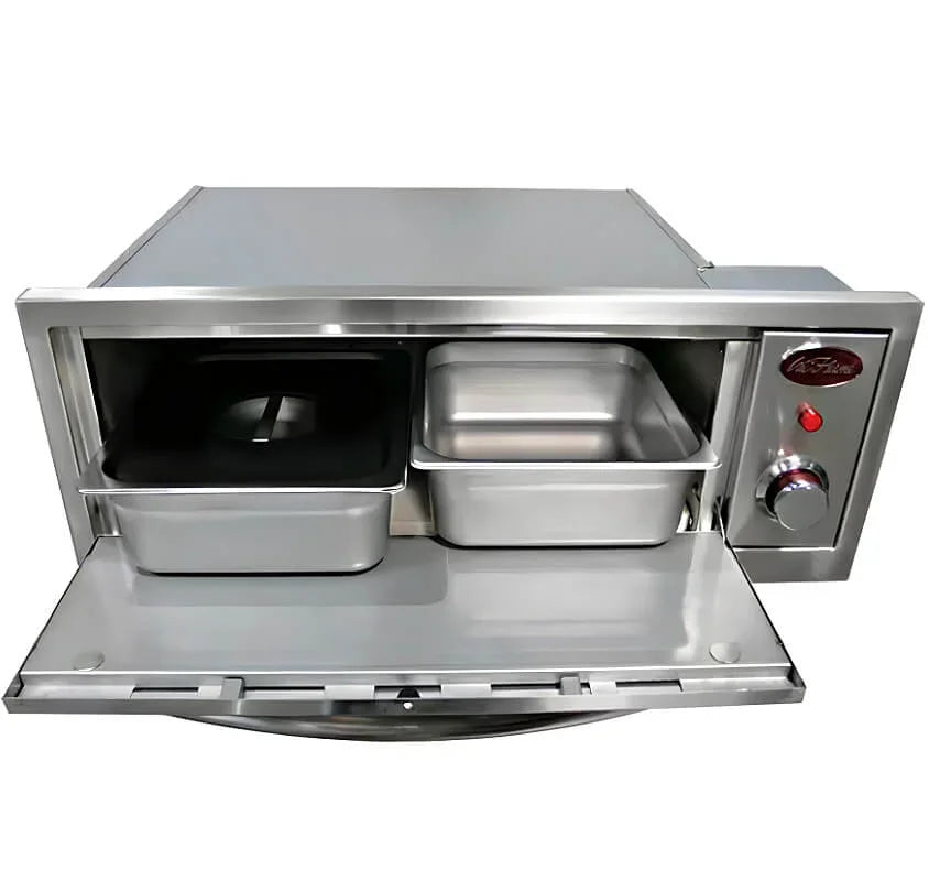 Cal Flame 2-in-1 Built-In 110V Electric Outdoor Warming & Pizza Oven - Green Vista Living