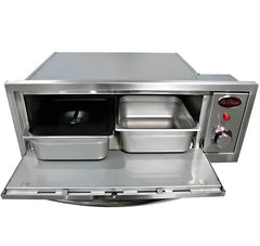Cal Flame 2-in-1 Built-In 110V Electric Outdoor Warming & Pizza Oven - Green Vista Living