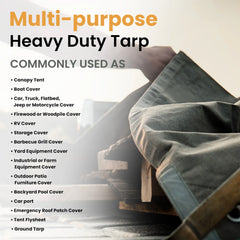 18 oz. 100% Cotton Canvas Tarp - Green Vista Living