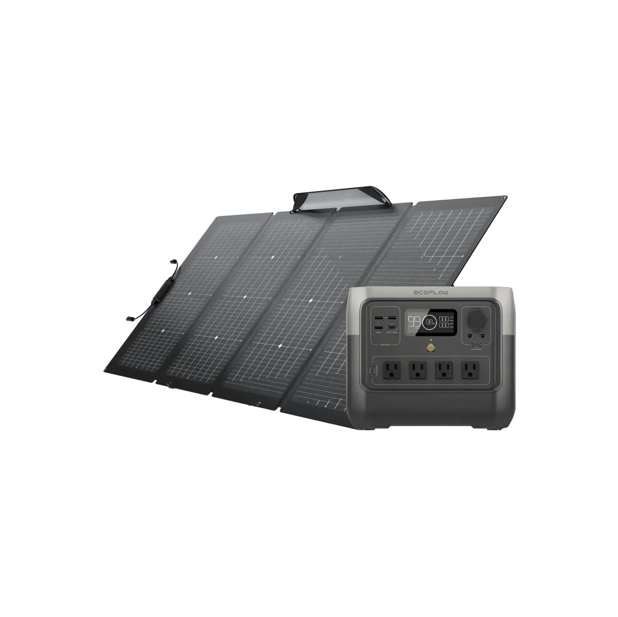 EcoFlow RIVER 2 Pro + 1*220W Portable Solar Panel - Green Vista Living