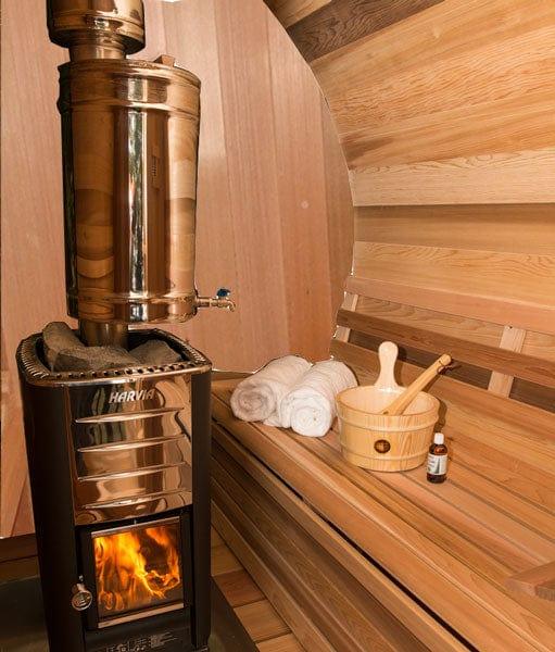 Dundalk Leisurecraft Chimney & Heat Shield with Water Tank for Saunas with Full Back Wall - Green Vista Living