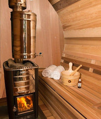 Dundalk Leisurecraft Chimney & Heat Shield with Water Tank for Saunas with Full Back Wall - Green Vista Living