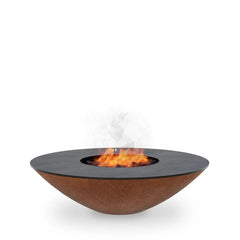 Arteflame Classic 40″ — Fire Pit with Cooktop (CORTEN Bowl; Short Round / Short Euro / Built-In No Base) - Green Vista Living