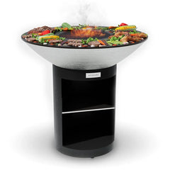 Arteflame Classic 40″ — Storage Base Flat-Top Grill & Fire Bowl (CORTEN Steel) - Green Vista Living