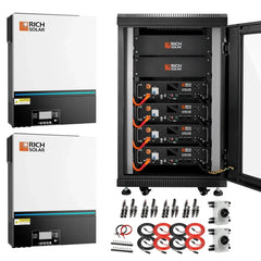 Rich Solar - Complete Off-Grid Solar Kit | 13,000W 120/240V Output | 48VDC - Green Vista Living