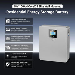 Sungold Power CoreX 5 Elite Wall Mounted 48V 100AH Residential Energy Storage Battery Pack - Green Vista Living